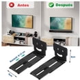 thumbnail image 4 of DYNAFIRE Soporte para Barra de Sonido en Pared - Base Universal de Barra de Sonido. Soporte Ajustable de Metal para Soundbar, Extensible de 8 cm a 13 cm - Negro, 4 of 7