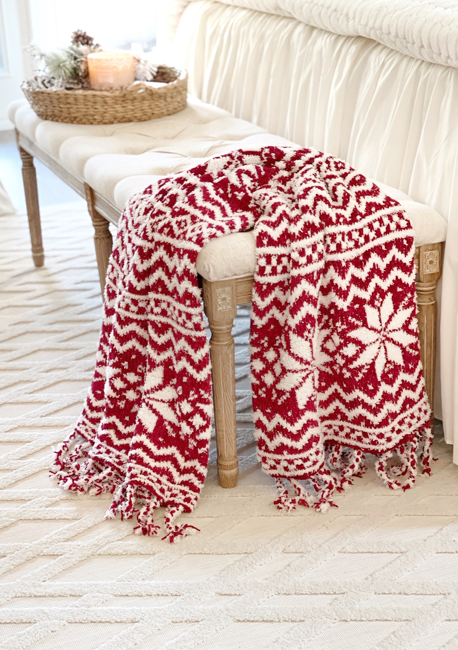 My Texas House Aspen Chenille Throw Blanket, Red, Standard Throw - image 2 of 6