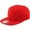 Red, variant on Black Classic Cotton Flat Brim Unconstructed Baseball Cap Adjustable Strapback Style