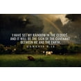 thumbnail image 2 of ArtsyQuotes 14x11 White Modern Wood Framed Museum Art Print Titled - Bible Verse Quote Genesis 9:13, George Inness - The Rainbow, 2 of 4