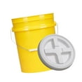 thumbnail image 1 of Cubo de 20 l de gran capacidad, multifuncional, para almacenar alimentos secos, con tapa de rosca, para uso doméstico, agricultura, taller mecánico. Amarillo, 1 of 8