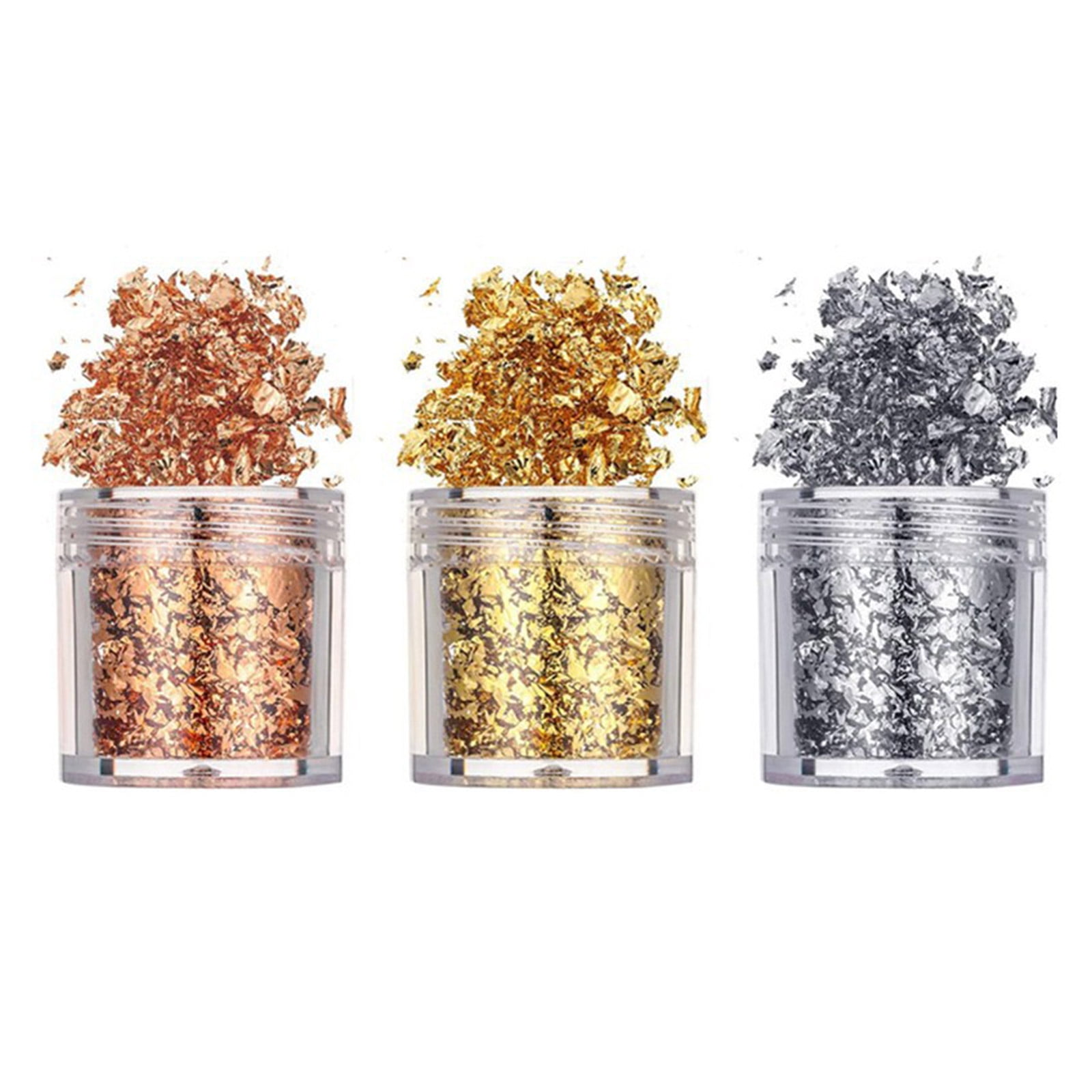 Heldig 3 Boxes Gilding Flakes, Gold Foil Flakes for Resin, Gold Leaf  Gilding Flakes Metallic Foil Flakes for Painting Arts and Resin Crafts,  Nail Art