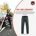 thumbnail image 5 of Daniel Smart Men Classic Biker Leather Pant – Black Casual Motorcycle Protective Over Pant with Multiple Pockets., 5 of 6
