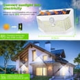 thumbnail image 3 of Luces solares HMCITY de 120 LED con sensor de movimiento IP65, paquete de 6, 3 of 6