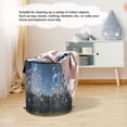 thumbnail image 7 of Pop-Up Collapsible Laundry Hamper With Zippered Lid Dual Handles 50L Large Bubbles and Colorful Stars Floating, 7 of 7