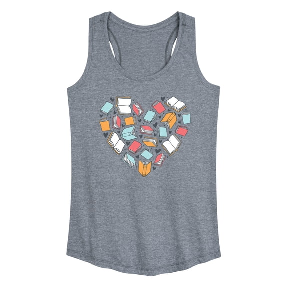 Instant Message - Book Heart - Women's Racerback Tank Top