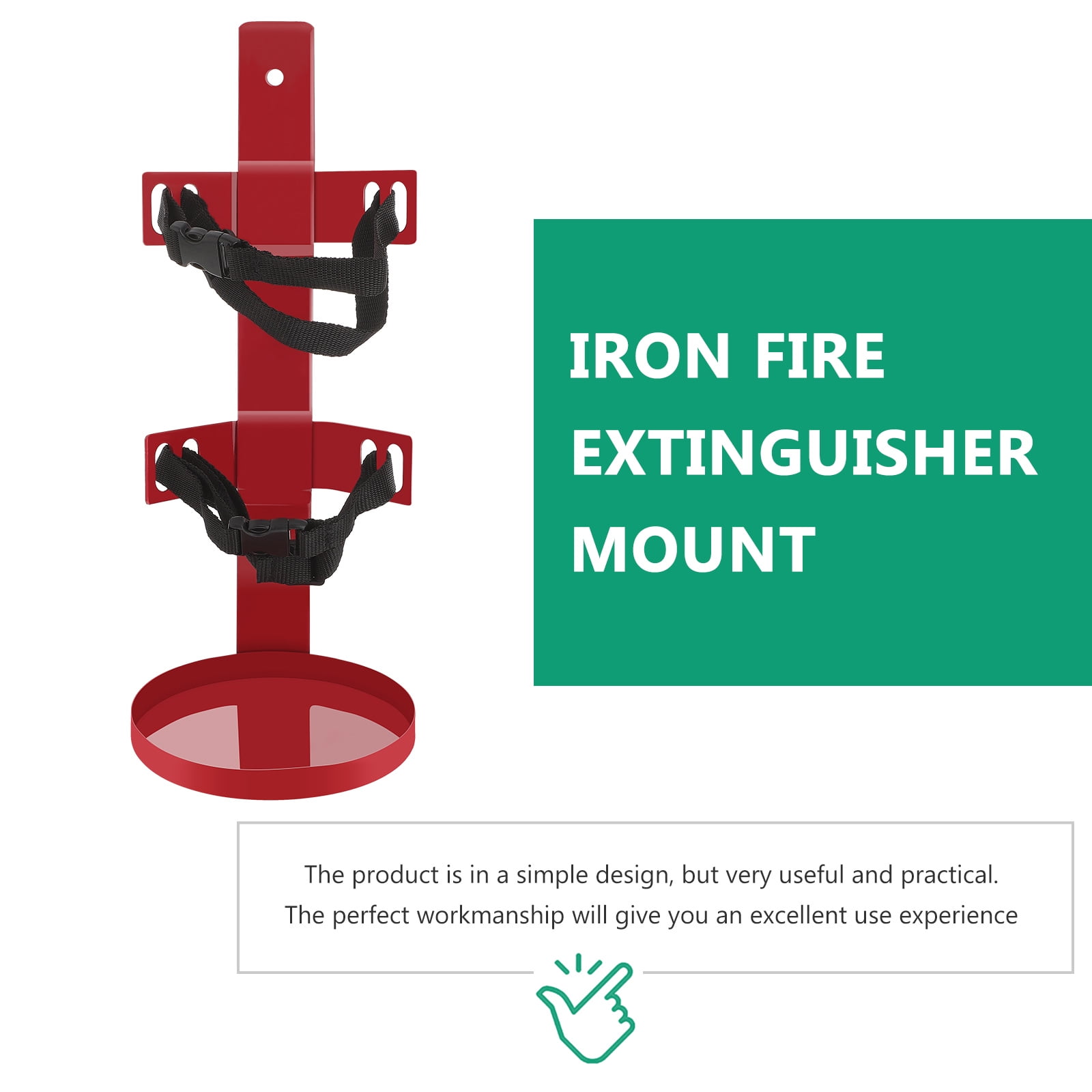 Dytern Iron Fire Extinguisher Rack 1pc Fire Extinguisher Hanger Fire Extinguisher Accessory Fire Extinguisher Rack,14.17"X5.59"X5.59"
