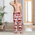 thumbnail image 2 of Sikiie red plaid Moose Bunny bear Pajama Pants Men, PJ Bottoms, Sleep & Lounge Pants-Medium, 2 of 6
