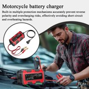 Battery Maintainer Charger,1.5A 6V/12V Auto Trickle Battery Charger, Automatic Tender Maintainer for Car Truck Motorcycle Boat Marine