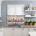 thumbnail image 6 of Christmas Kitchen Curtains and Valances Set, Rod Pocket Curtains Tier Farmhouse Window Curtains 36 Inch Length, Winter Gnomes Poinsettia Snowflake Leaves 3 Piece Kitchen Curtains Set, 6 of 6
