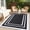 Black & White, variant on Smiry Outdoor Rugs 5x8, Waterproof Plastic Straw Indoor Outdoor Mat for Patio, RV Camping, Deck,Porch, Grey & White