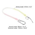 thumbnail image 2 of Uxcell Retractable Coil Spring Keychain Clasp with Big Key Ring 360mm, 1 Pack Plastic Spiral Stretchy Cord, Yellow Pink, 2 of 5