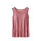 thumbnail image 2 of Blusa de pijama de manga corta para mujer, lisa, informal, a la moda, con cuello redondo, sin mangas, para dormir, pijamas para mujer, 2 of 3