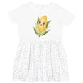 thumbnail image 3 of Inktastic Cute Kawaii Corn on the Cob Girls Toddler Dress, 3 of 5