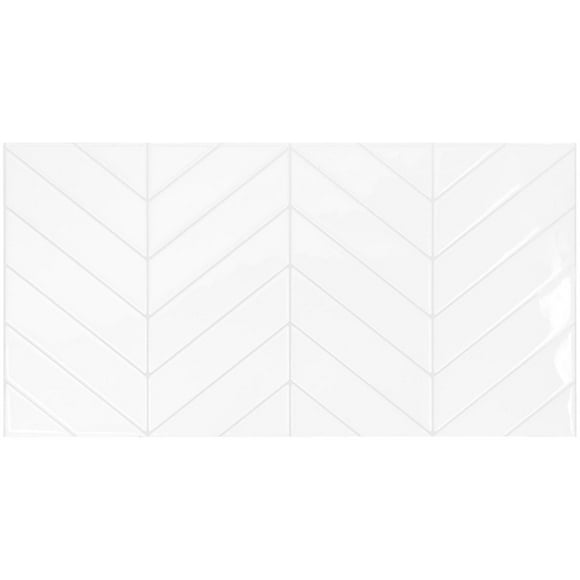 Smart Tiles Peel and Stick Backsplash Wall Tiles, Blok Chevron, 2-Pack, 22.56in x 11.58in