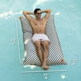thumbnail image 3 of Big Joe Lux Lagoon Lounger Pool Float, Navy and Ivory Cape Stripe, Premier Mesh, Durable UV Protected Polyester Blend, No Inflation Needed, 3 of 7