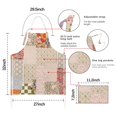 thumbnail image 7 of Pioneer Flower Floral Print Pattern Apron-Garden Aprons for Women with Pockets-Cotton Linen Waterproof Kitchen Cooking Gardening Aprons Adjustable for Kitchen,Cooking,BBQ and Salon 33x27 Inch, 7 of 7