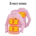 thumbnail image 2 of PTAHDUS Women's Heated Jacket Soft Shell with Hand Warmer, with 7.4V Battery Pack (XX-Large) Rose Shadow, 2 of 8