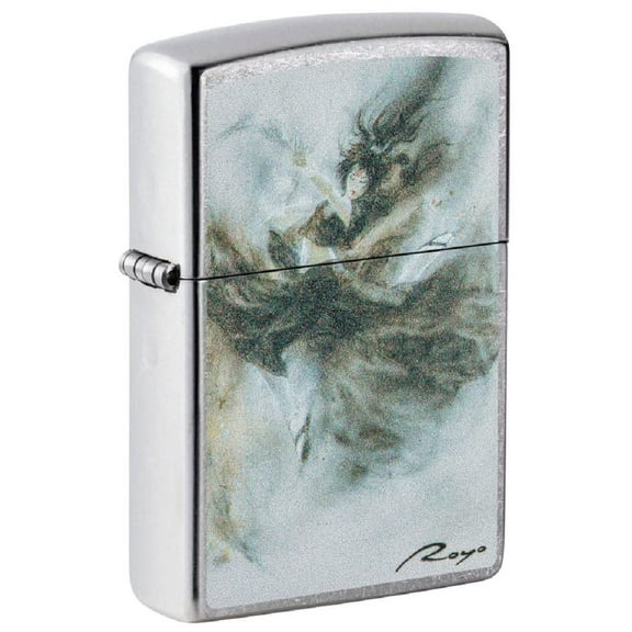 Zippo Lighter - Personalized Custom Message Engraved on Backside for Special Designs Windproof Lighter (Luis Royo Ethereal Swirling 49766)
