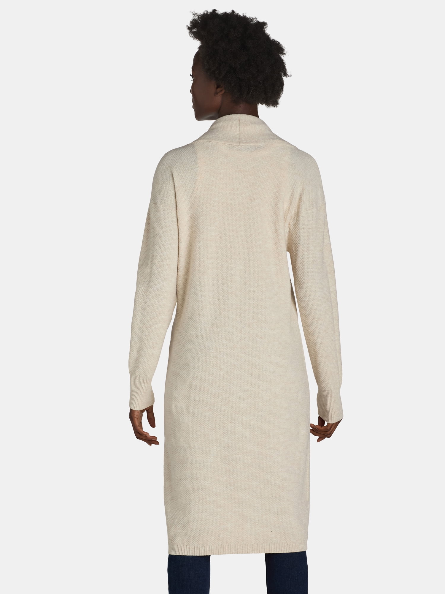 Time and Tru Women's Duster Cardigan Sweater, Midweight, Sizes XS-XXXL