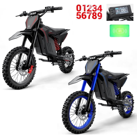 Skeri Electric-Bike for Teens Adults, 14"/12" Fat Tire 2000W (Peak 3200W) Electric-Motorcycle with 48V 21AH Battery E-bike 39MPH Hydraulic Brakes Mountain Off-Road EBike Fit Age 13 
