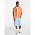 thumbnail image 2 of No Boundaries Textured Wave Design Resort Shirt with Short Sleeves, Men's XS-4XLT, 2 of 5