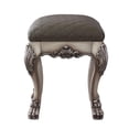 thumbnail image 2 of Taburete de madera Benzara, asiento de piel sintética gris, 54 x 43 x 51 cm, 2 of 5