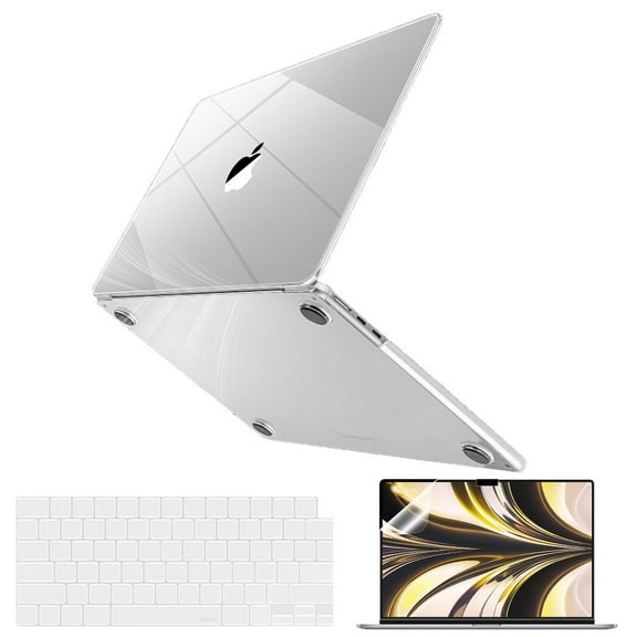 AYAMAYA For MacBook Air 13“ 2025 2024 2023 2022 M4 M3 M2 A3240 A3113 A2681 Case, Clear Air 13.6" Laptop Hard Shell Case Keyboard Skin Cover Screen Protector, Crystal Clear