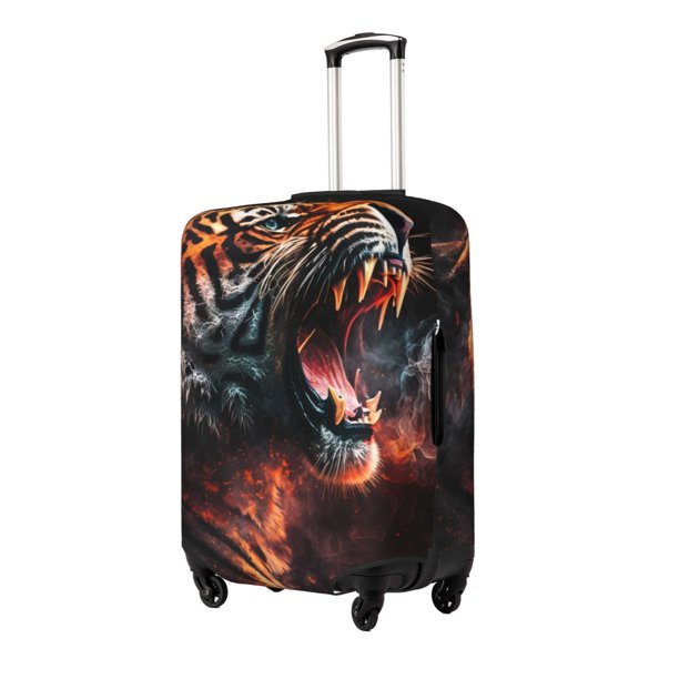 Fotbe Cool Tiger Funda Protectora para Equipaje, Antirrayones y Resistente a la Suciedad, Compatible con Maletas de 18 a 32 Pulgadas-Small