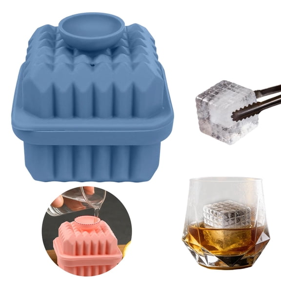 Food Grade Ice Tray Food Grade Plastic Stackable Storage Ice Cube Mold Large Silicone Rose Tray 2Inch Square Ice For with High Quality Construction
