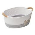 thumbnail image 1 of Zenna Home Coiled Rope Oval Storage Basket with Dog Bone Decorative Patch, Pet Themed Basket, 1 of 7