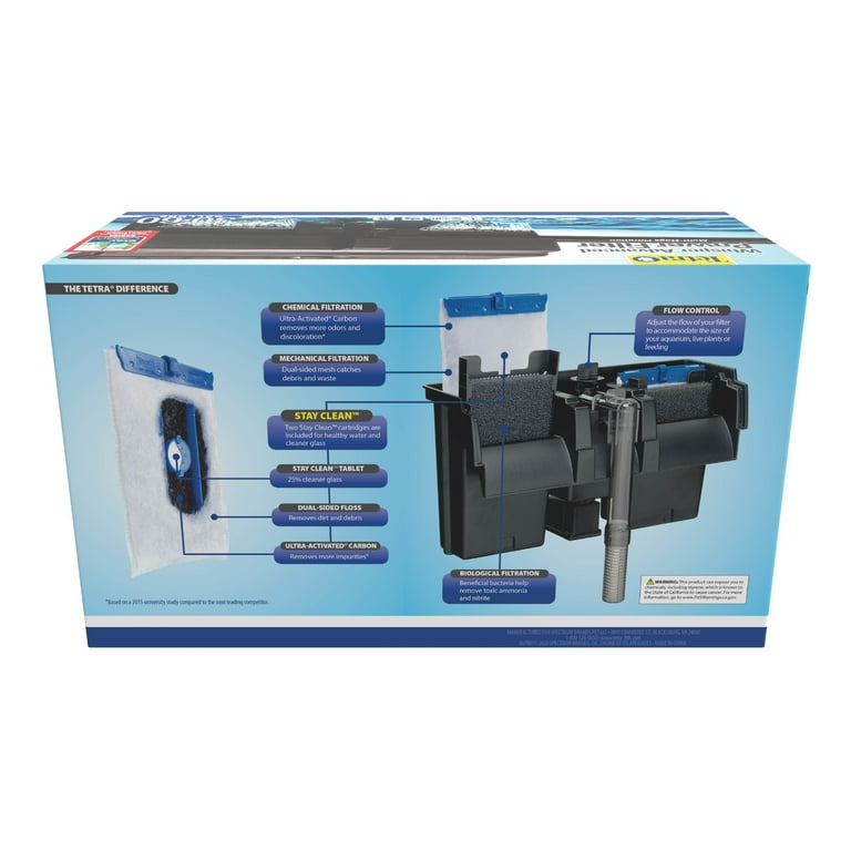 Tetra Whisper Large Fish Power Filter, Quiet 3-Stage Filtration