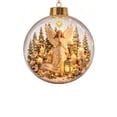 thumbnail image 2 of Lighted Christmas Ball Ornaments 2026, Lighted Angel Round - Rustic Holiday Ornament, 3D Acrylic Hanging Decorations for Xmas Tree, Mantel Wreath and Garland Accent for Winter Celebrations, 2 of 5