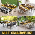 thumbnail image 5 of Sunflowers Table Cloths for 8 Foot Rectangle Tables, Yellow Summer Botanical Elegant Flowers Wooden Patio Waterproof Elastic Fitted Tablecloths, Washable Rectangular Table Cover for Camping, 5 of 8