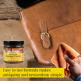 thumbnail image 3 of Fiebing's Antique Finish (4 oz) - Two-Toned Effect Emphasizes Leathercraft Embossing - Antiquing & Restoration Paste for Contrasted Accent Finish on Leather Boot, Shoe, Purse, Belt (British Tan), 3 of 4