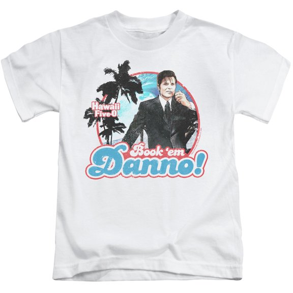 Hawaii 5 0 Book Em Danno Youth 18/1 T-Shirt White