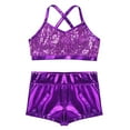 thumbnail image 3 of Alvivi Kids Girls Tankini Outfit Tank Top Bottoms Set Gym Workout Costume 5-14, 3 of 7