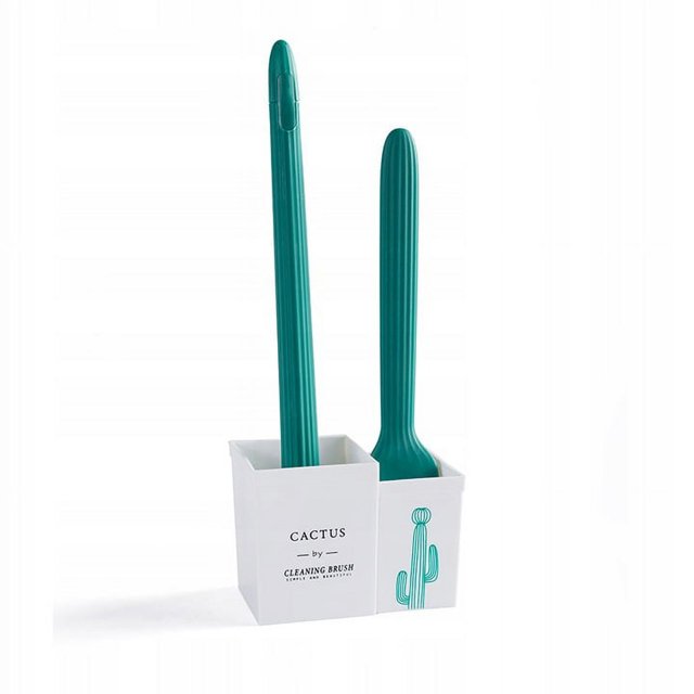 Escobilla de baño accesorios de baño colgantes escobilla de baño de cactus verde
