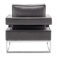 thumbnail image 3 of Pemberly Row Modern Accent Chair with Silver Frame in Gray Fabric, 3 of 9