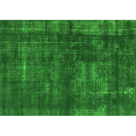 Ahgly Company Indoor Rectangle Oriental Green Industrial Area Rugs, 7' x 10'