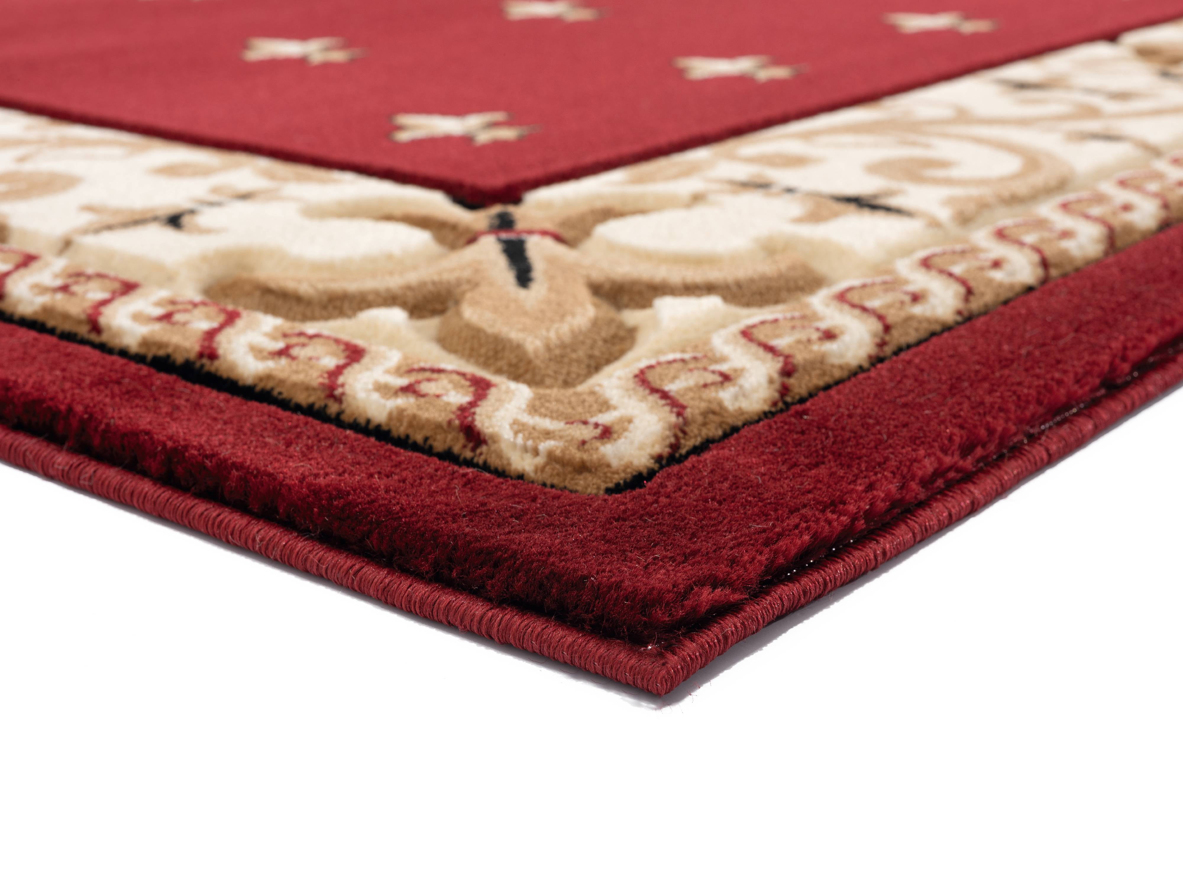 United Weavers Drachma Vesta Transitional Border Runner Rug, Burgundy, 2'7" x 7'4"