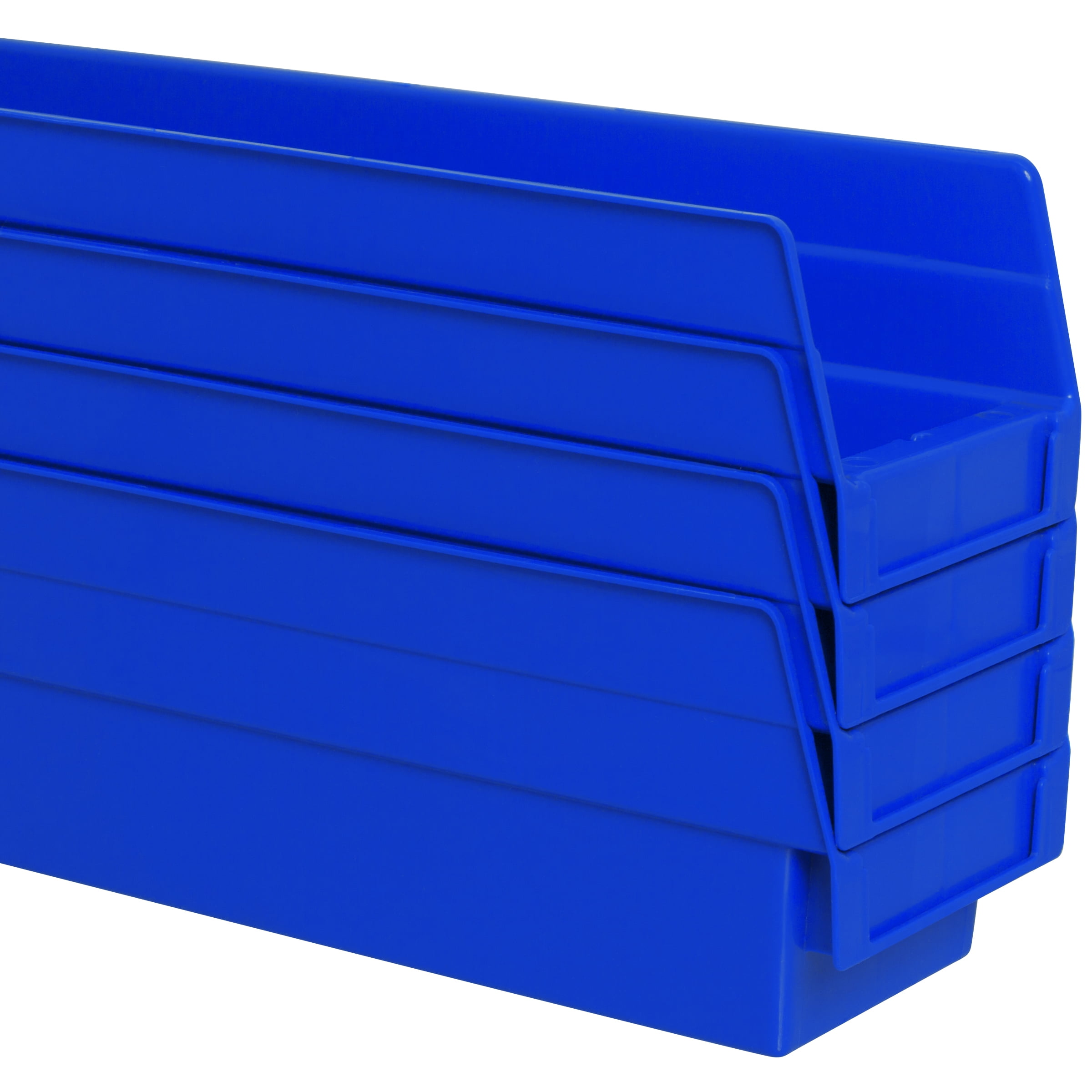 Akro-Mils 30130 Plastic Nesting Shelf Bin Box, (12-inch x 6-1/2-Inch x 4-Inch), Blue, (12-Pack)