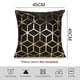 thumbnail image 2 of Funda de almohada negra de 18x 18 ", traje de 2 piezas, funda de almohada decorativa en negro y dorado, funda de cojín para sofá, decoración del hogar, juego de funda de almohada para sala de estar, 2 of 5