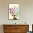 thumbnail image 2 of wall26 - Canvas Wall Art - Deer with Flowers in Antlers - Gallery Wrap Modern Home Art | Ready to Hang - 12x18 inches, 2 of 3