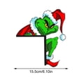 thumbnail image 3 of Grinch Christmas Decorations Grinch Decor the Grinch Christmas Santa Snowman Hat Door Corner Decoration Christmas, 3 of 5