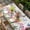 DeepPink Lavender Ivory, variant on Tulips Spring Floral Table Cloths for 8 Foot Rectangle Tables, Pastoral Flowers Butterfly Farmhouse Patio Waterproof Elastic Fitted Tablecloths, Washable Rectangular Table Cover for Camping