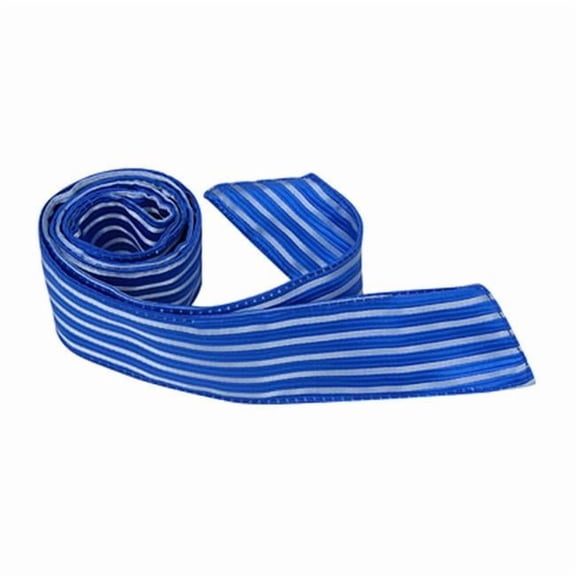 Matching Tie Guy 2740 B12 HT - 42 in. Child Matching Hair Tie - Blue With Light Blue Stripes
