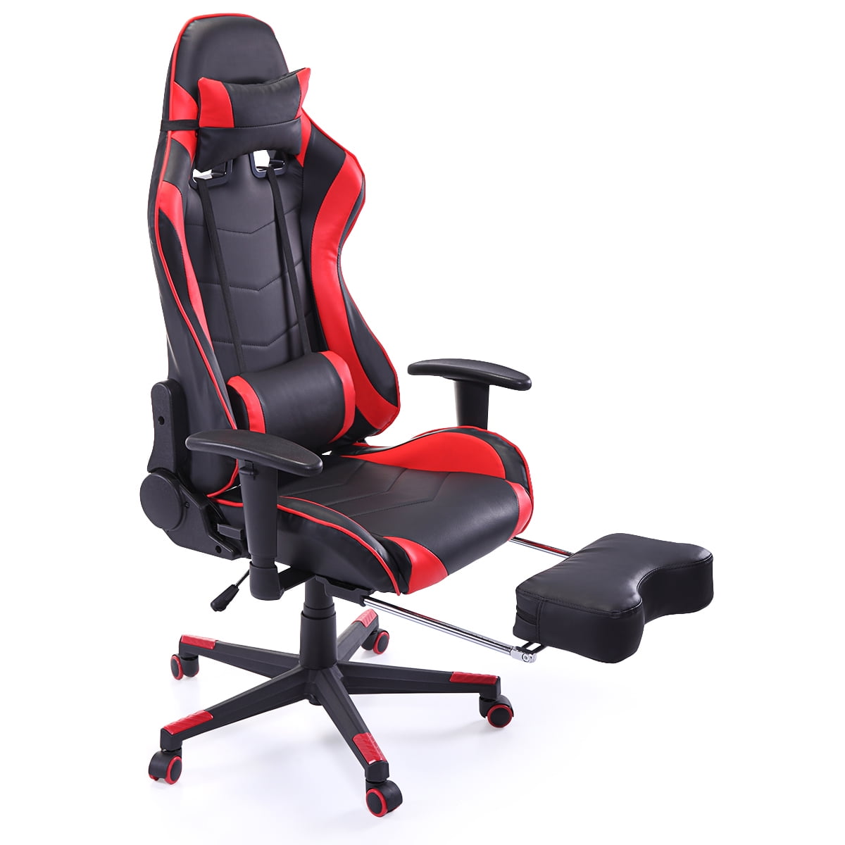 Kepooman High-Back Swivel Gaming Chair, Reclining Ergonomic Computer Chair with Lumbar Support - Red Kepooman High-Back Swivel Gaming Chair, Reclining Ergonomic Computer Chair with Lumbar Support - Red