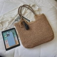 thumbnail image 5 of LinYooLi Straw Beach Bag, Summer Woven Tote Bag with Tassels Large Shoulder Handbag Straw Purses and Handbags for Women, 5 of 6