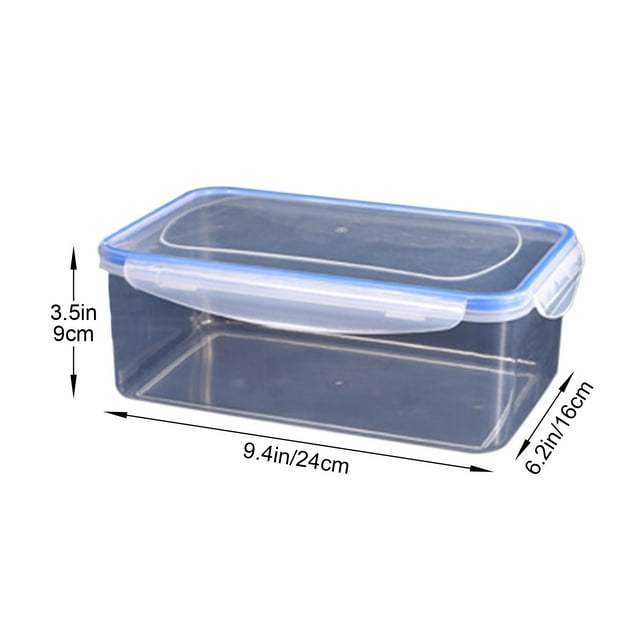 yulier Airtight Plastic Food Storage Containers, Rectangular Meal Prep Container for Kitchen Refrigerator, Reusable Food Storage Box with Leakproof Locking Lids, Fruit Box, Dishwasher Safe